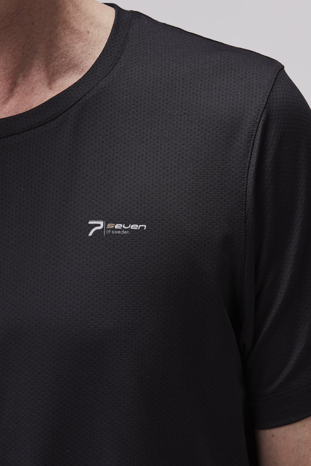 Svart TEC padel t-shirt logo bröst 